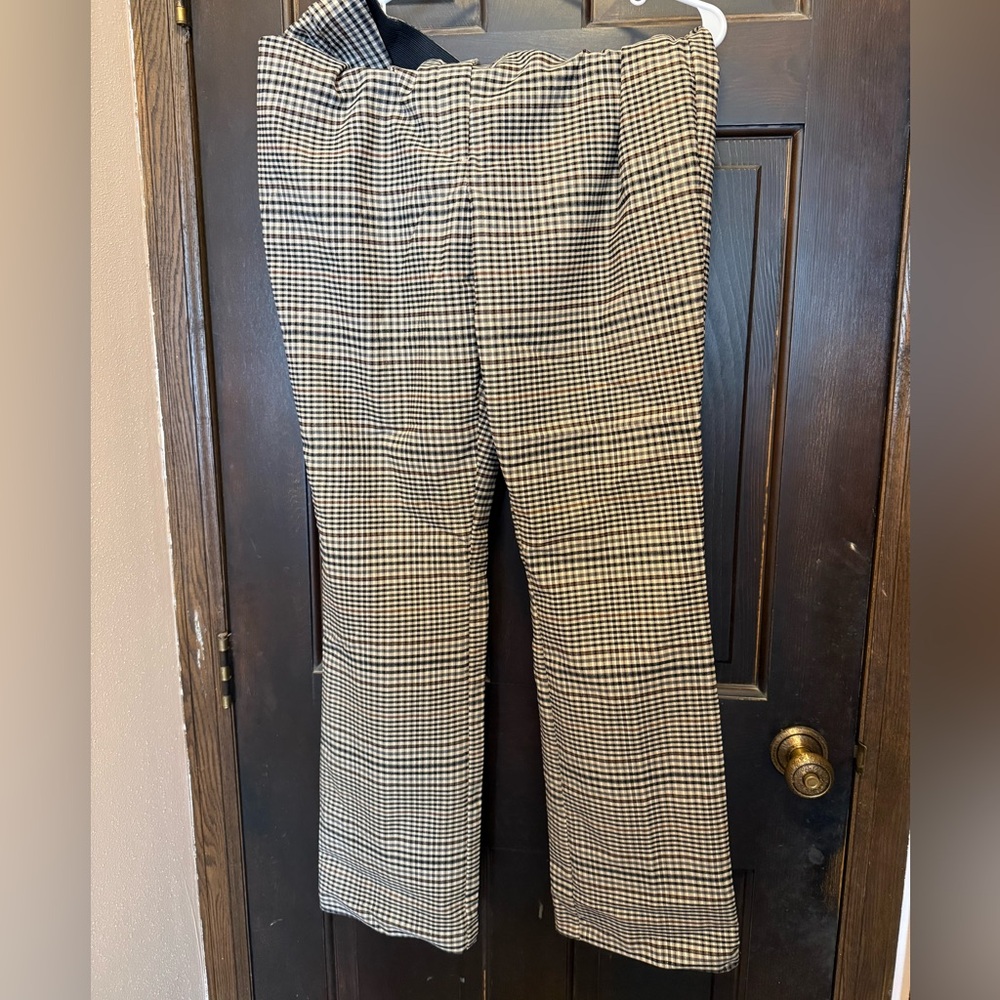Maurices Black and White Checkered Flare Pants